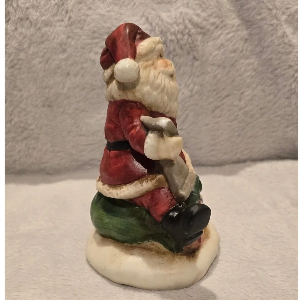 Vintage UCCC Santa Claus Figurine Father Christmas with List and Quill Taiwan